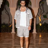 Como Satin Shorts (Brown Meridian)