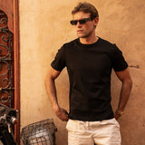 Luxe Mercerised Cotton Tee (Black)
