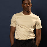Luxe Mercerised Cotton Tee (Cream)