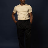 Luxe Mercerised Cotton Tee (Cream)