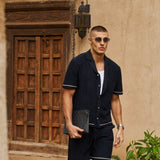 Bottega Tile Cotton Short (Navy/White)