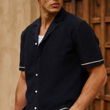 Bottega Tile Cotton Short (Navy/White)