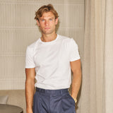 Luxe Mercerised Cotton Tee (White)