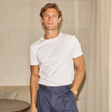 Luxe Mercerised Cotton Tee (White)