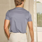 Luxe Mercerised Cotton Tee (Slate)