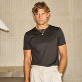 Luxe Mercerised Cotton Tee (Black)