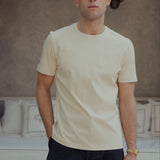 Luxe Mercerised Cotton Tee (Cream)