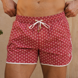 The Benjamins Retro Swim Shorts (RED MERIDIAN)