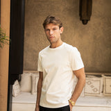 Luxe Mercerised Cotton Tee (White)