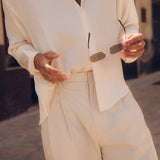 Tailored Loose Pant (Cream)