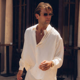 Flow Satin Shirt (Off-White)
