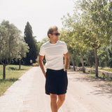 Luxe Mercerised Cotton Tee (White)