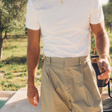 Luxe Mercerised Cotton Tee (White)
