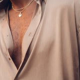Flow Satin Shirt (Brown)