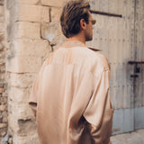 Flow Satin Shirt (Brown)